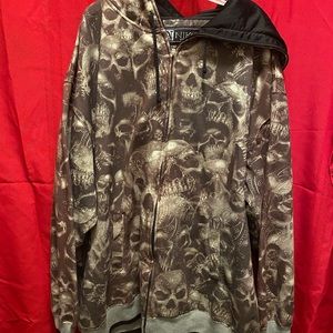Hooded NIKO skull zipper sweatshirt 3X